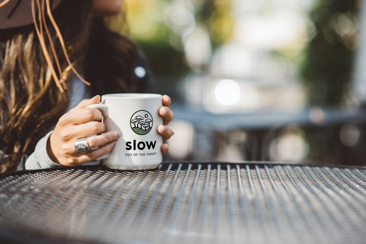 Coffee cup in womans hands